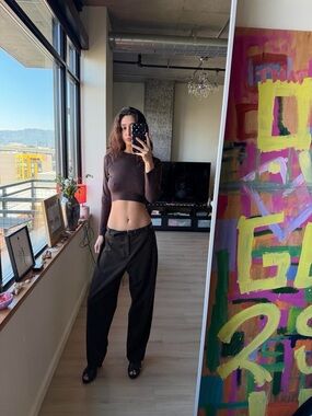 Rafaella Black Wide Leg Trousers